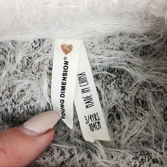 2/$10 Fuzzy White Leopard Print Christmas Sweater - Picture 6 of 6